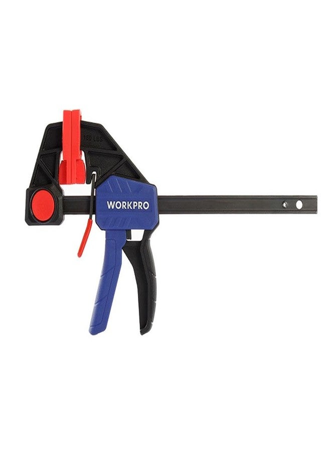 WORKPRO 150mm (6") Quick Release Bar Clamp | 150 lbs Clamping Force | Lightweight Clamp & Spreader Tool | Soft Jaws | Ideal for Woodworking, DIY & Repairs - Image 1