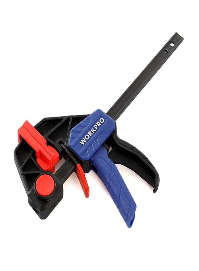 WORKPRO 150mm (6") Quick Release Bar Clamp | 150 lbs Clamping Force | Lightweight Clamp & Spreader Tool | Soft Jaws | Ideal for Woodworking, DIY & Repairs - Image 3