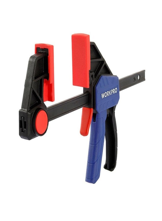 WORKPRO 150mm (6") Quick Release Bar Clamp | 150 lbs Clamping Force | Lightweight Clamp & Spreader Tool | Soft Jaws | Ideal for Woodworking, DIY & Repairs - Image 2