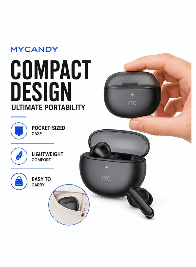 MYCANDY TWS-C130 True Wireless Earbuds with ENC - black - Image 2