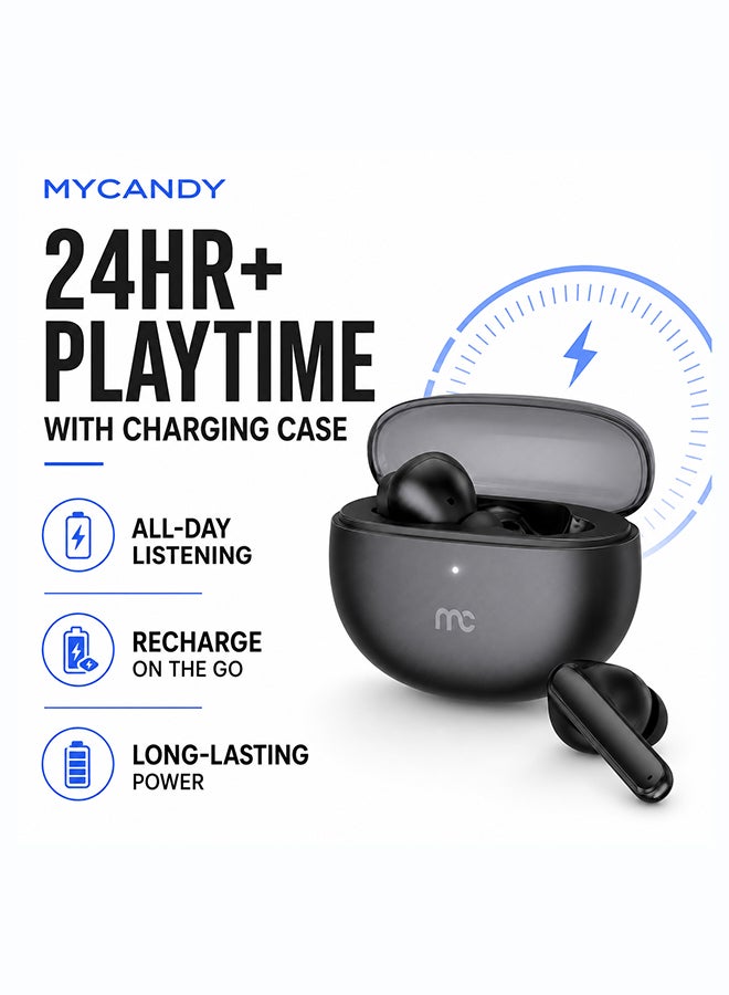 MYCANDY TWS-C130 True Wireless Earbuds with ENC - black - Image 3