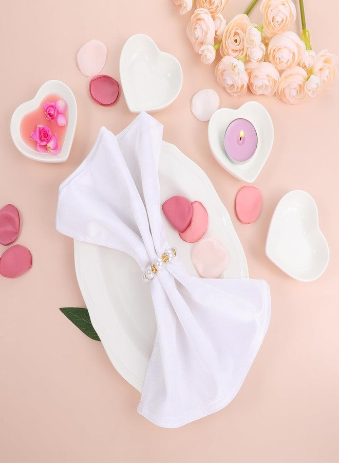 Bruislard 24 Pack Porcelain Sauce Dish, 1.5Oz Soy Sauce Dishes, White Love Heart Shaped Bowls, Candle Tray, Multipurpose Salad Appetizer Plate for Candy, Sushi, Dipping, Valentine's Day Wedding Party Deco - Image 3
