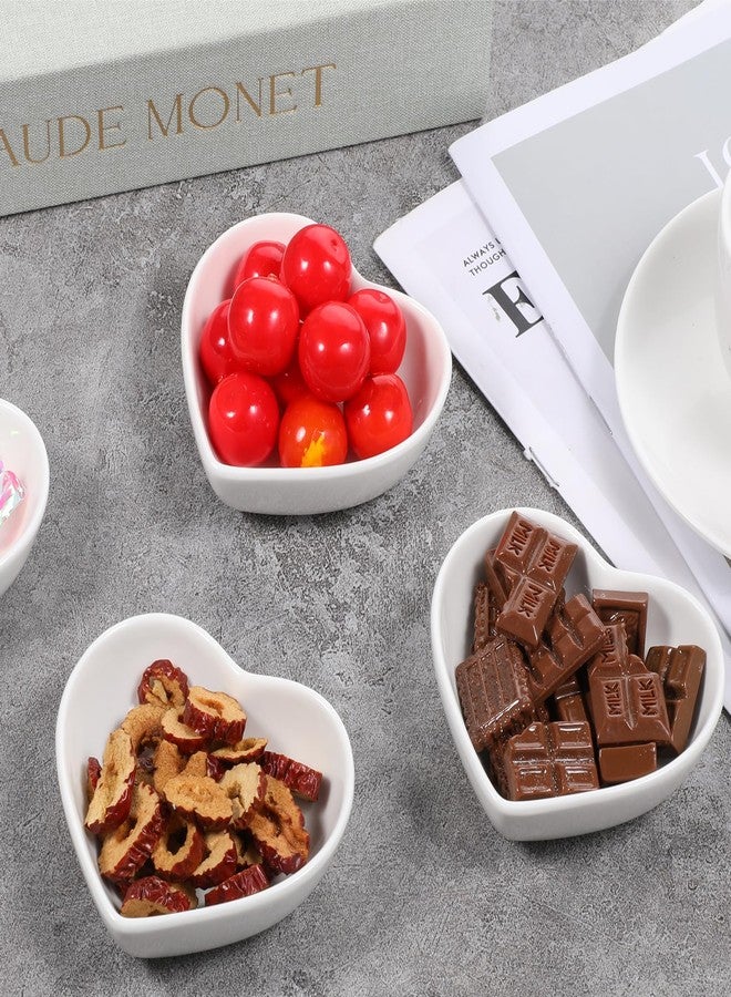 Bruislard 24 Pack Porcelain Sauce Dish, 1.5Oz Soy Sauce Dishes, White Love Heart Shaped Bowls, Candle Tray, Multipurpose Salad Appetizer Plate for Candy, Sushi, Dipping, Valentine's Day Wedding Party Deco - Image 4