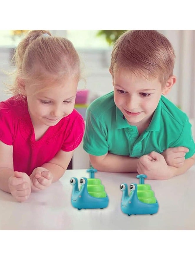 دبليو أيه أو كي أن لعبة الضغط الميكانيكية المنزلقة، لعبة الضغط والانطلاق - سيارة لعبة الضغط على شكل حلزون للأطفال - سيارة منزلقة بالقصور الذاتي إبداعية رائعة هدايا عيد ميلاد للأطفال الأولاد والبنات، لعبة حيوان القصور الذاتي الزاحف من عمر 1 إلى 3 سنوات، لعبة سحب الحلزون، لعبة تعليمية ممتعة للأطفال - Image 3