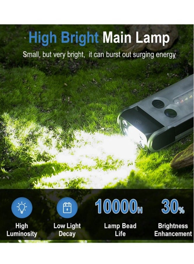 V30 LED Keychain EDC Fluorescence Flashlight Clip Warm Work Light Type-C Rechargeable Torch Magnet Camping Pocket Lantern - Image 4