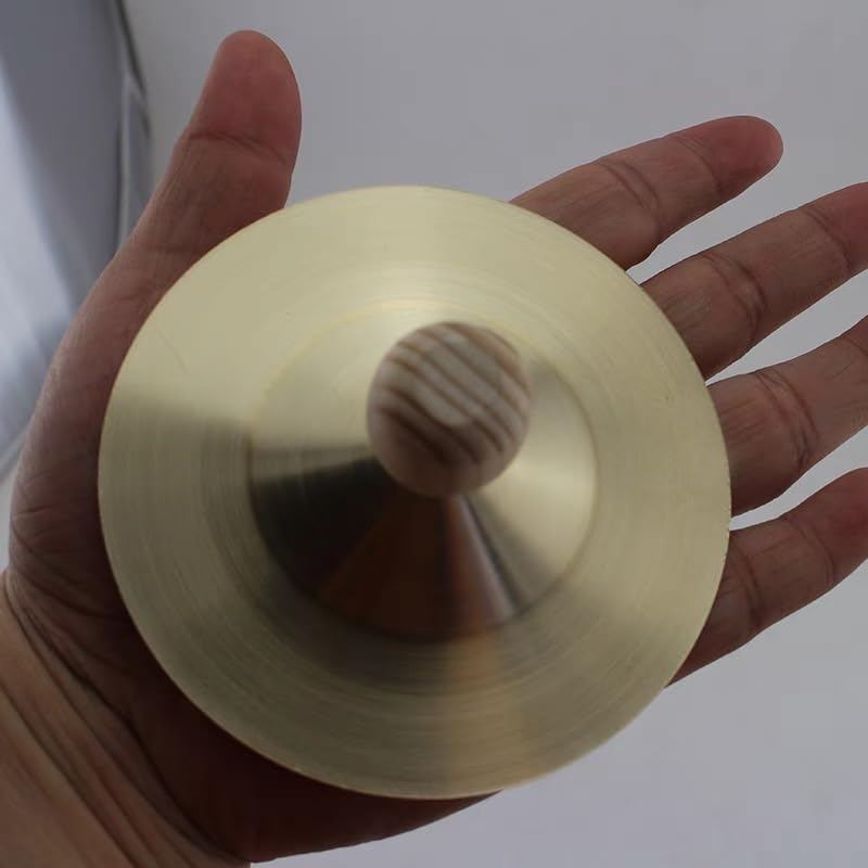 Vaguelly Finger Cymbals with Wooden Handles, 1 Pair Copper Band Cymbals, 9cm/3.5in Mini Marching Cymbals, Hand Cymbal Belly Dance, Orff Music Instrument for Child & Adult - Image 5