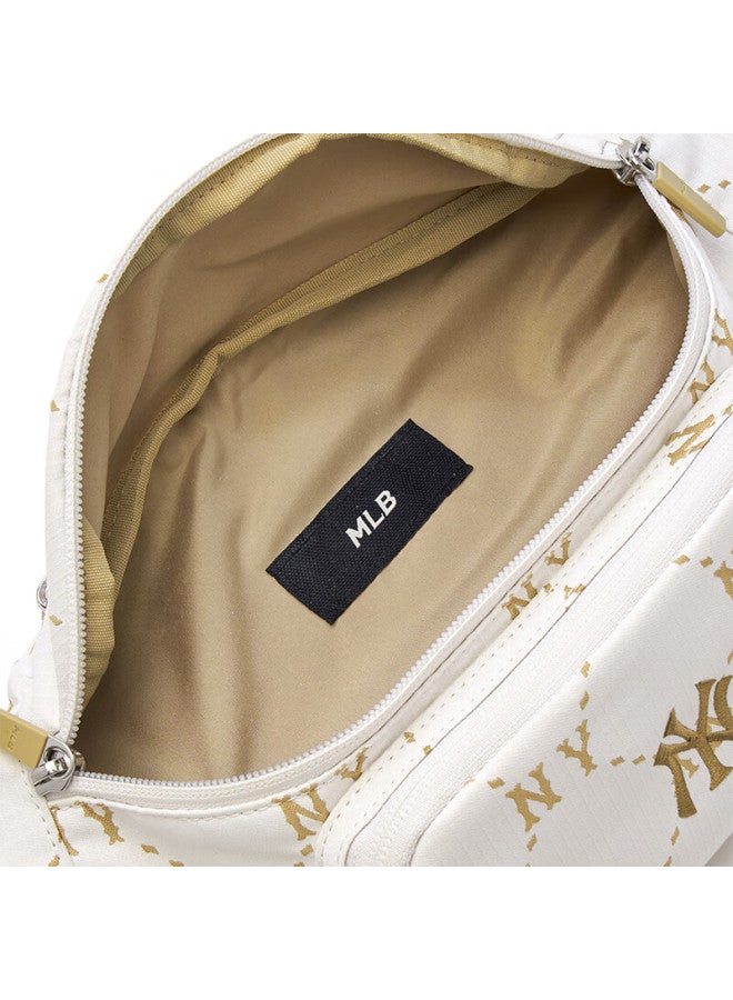 Mlb Couple Waist Bag Uni Crossbody Bag Single Shoulder Bag For Girlfriend 3ahsm035n-50ivs-f - Image 4