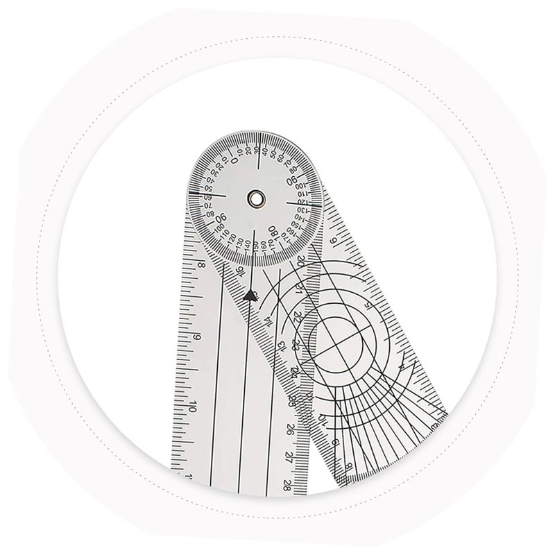 DOITOOL 360degree Goniometer Angle Ruler Protractor for Physical Therapy and Recovery Design for Joint Motion Measurement Essential Tool for Home Students and Therapists - Image 3