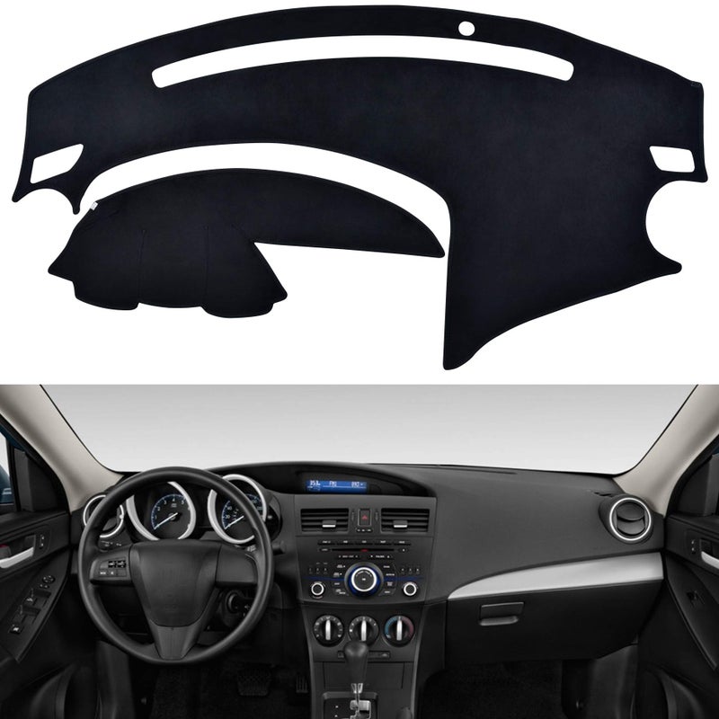 SPEEDWOW Dashboard Dash Board Cover Mat Carpet Compatible with 20102013 Mazda 3