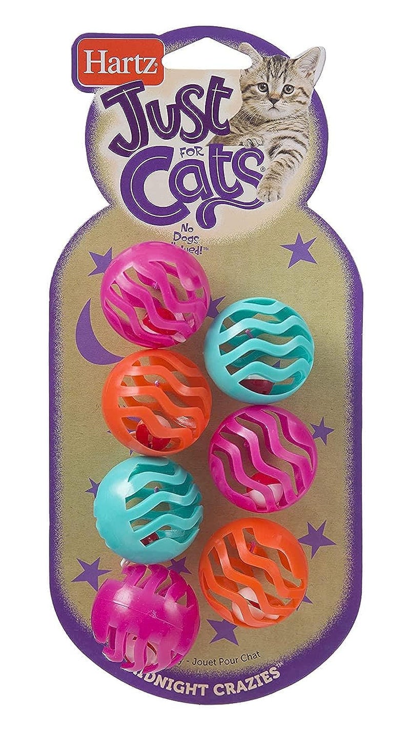 Hartz Just For Cats Midnight Crazies Cat Toy Balls - Assorted, for All Breed Sizes - Image 1