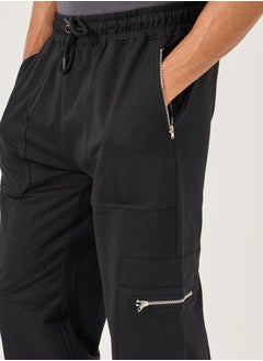 Styli Mid Rise Relaxed Fit Cargo Joggers  - Image 3