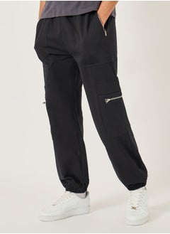 Styli Mid Rise Relaxed Fit Cargo Joggers  - Image 1