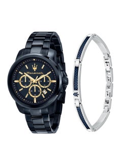 Maserati Men’s Successo Blue Dial Stainless Steel Watch SET R8873621042 – 44mm  - Image 1