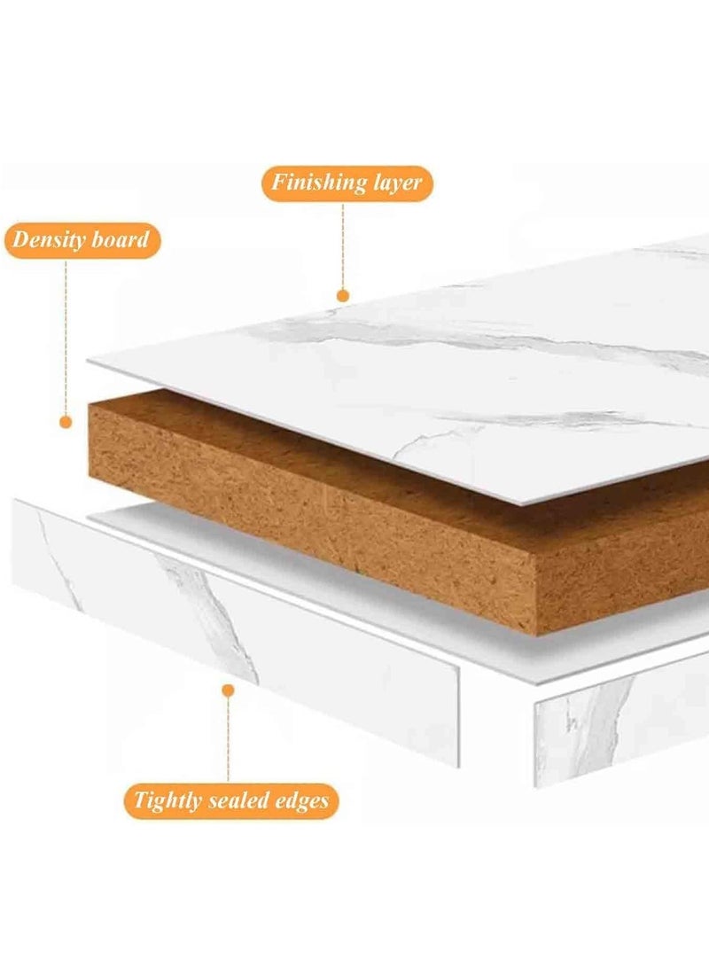 ديكور هيلز طاولة جانبية من Decorhills، طاولة صغيرة، طاولة جانبية طويلة لغرفة المعيشة، غرفة النوم، بجانب السرير، المكتب، الحمام، تتطلب تجميع يدوي، طاولة أريكة مزدوجة الطبقة على شكل حرف C بإطار معدني للمساحات الصغيرة - بني - Image 4