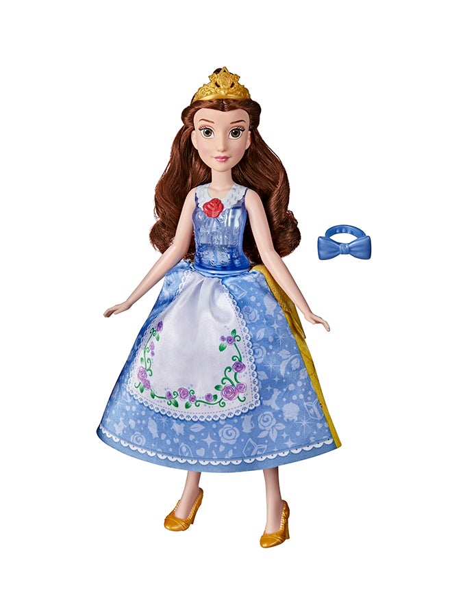 Disney Princess Spin and Switch Belle, Quick Change Fashion Doll 6.35x22.86x35.56cm - Image 3