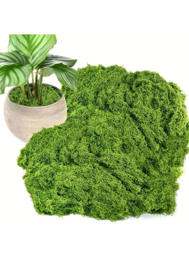150g Deep Green Artificial Moss Decor All Season Realistic Polyester - Image 1