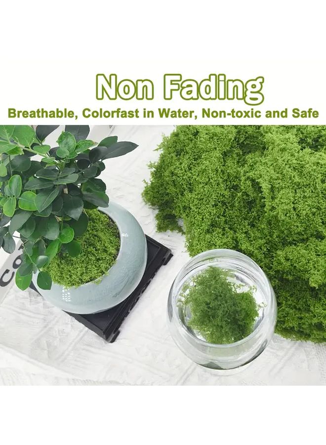 150g Deep Green Artificial Moss Decor All Season Realistic Polyester - Image 5