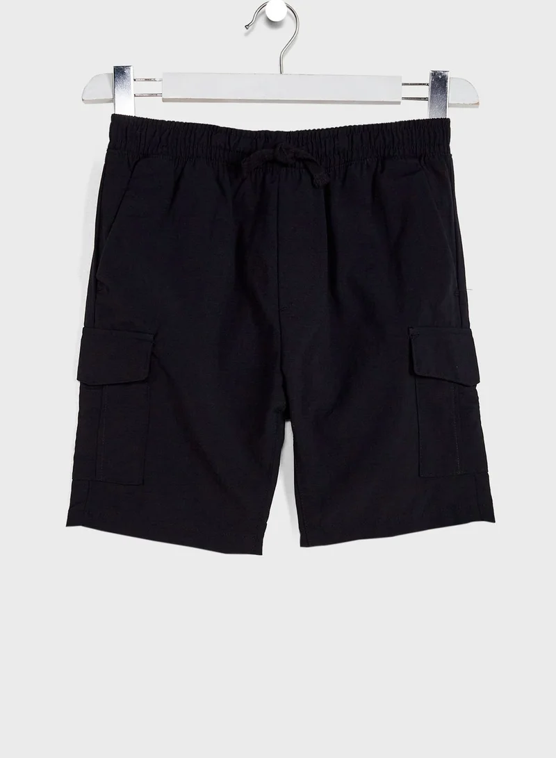 BRAVE SOUL Boys Cargo Soild Shorts