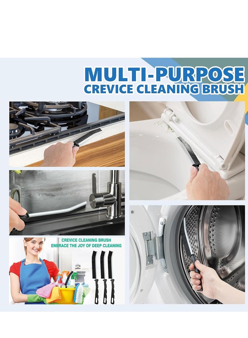 6Pcs Hard Bristle Crevice Cleaning Brush-Thin Gap Cleaning Brush, Small Cleaning Brush, Grout Brush, Kitchen Brush, Cleaning Tools for Toilet, Bathroom, Home, Bathtub, Sink, Household, Window - Image 3