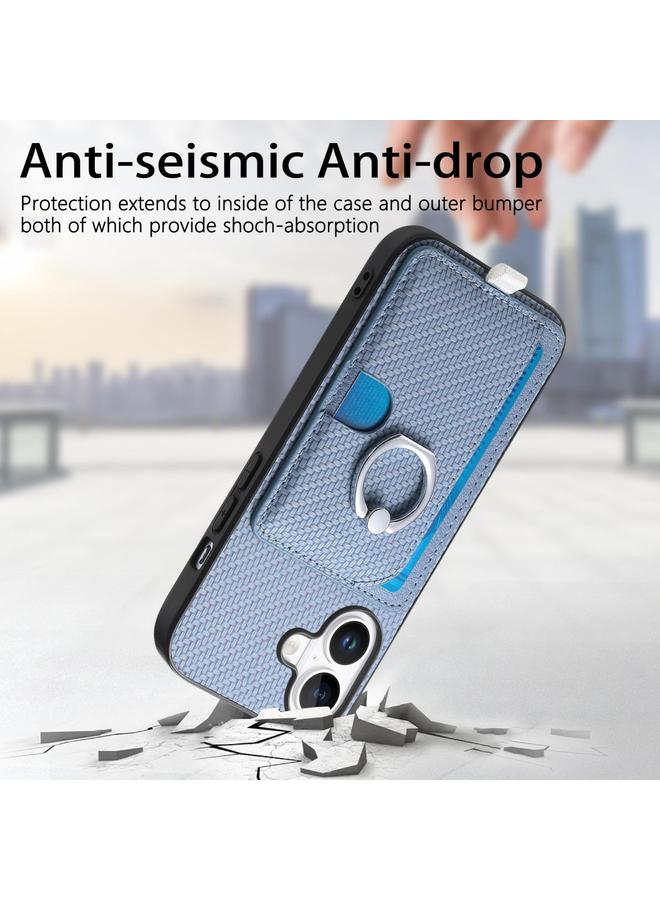 اس-توب جراب لهاتف iPhone X / XS مزود بحلقة جانبية من ألياف الكربون وحقيبة بطاقات من MagSafe - Image 5