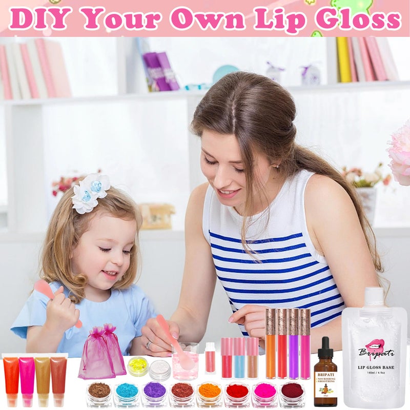 BRIPATI DIY Lip Gloss Making Kit, 46PCS DIY Lip Gloss Kit to Make Your Own Lip Gloss, Moisturizing Lip Glaze Handmade Set, Beginner Lip Gloss Kit, Lip Gloss Making Supplies Set for Women Girls - Image 4