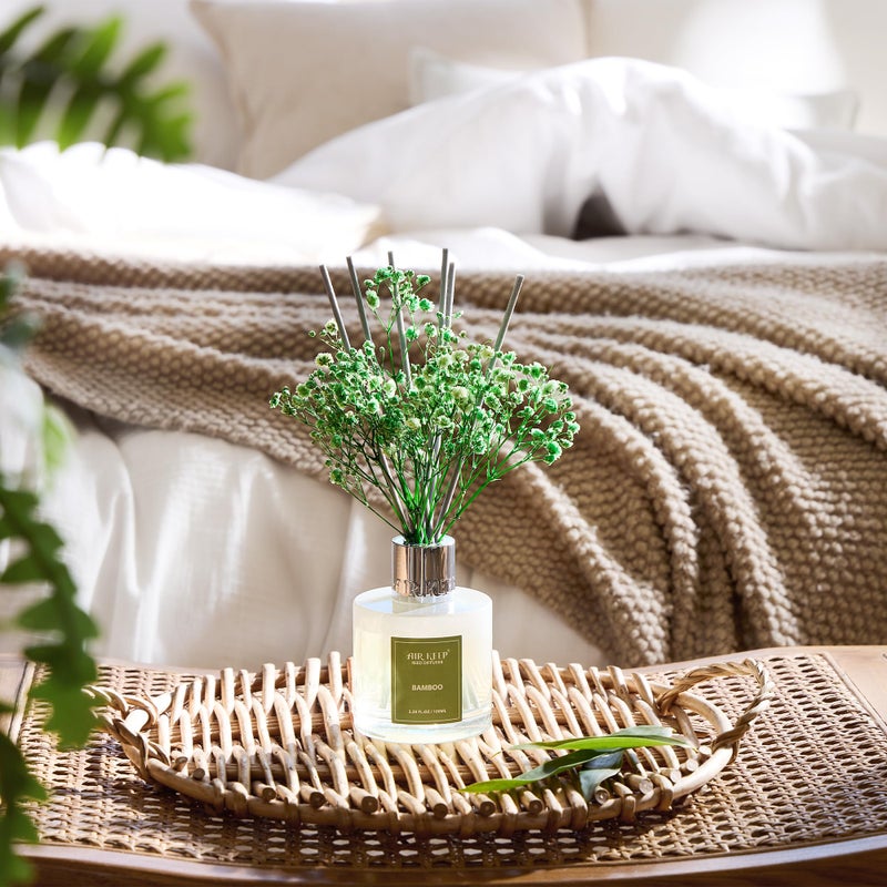 Airkeep Reed Diffuser Set - 3.38 fl oz(100ml) Bamboo Scent Diffuser Home Fragrance Diffuser Set Includes 8 Reed Diffuser Sticks,Home Decor & Office Decor, Fragrance and Gifts - Image 2