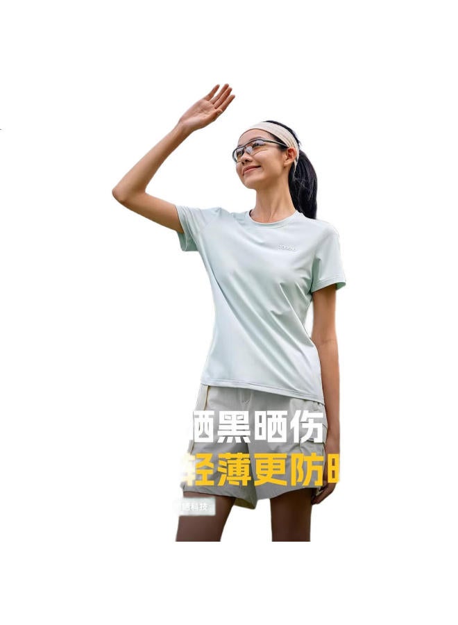 Toread Women's Short Sleeve Outdoor Quick-drying Uv Protection Sports High Elastic Lightweight Breathable Half Sleeve T-shirt White 2XL - Image 2