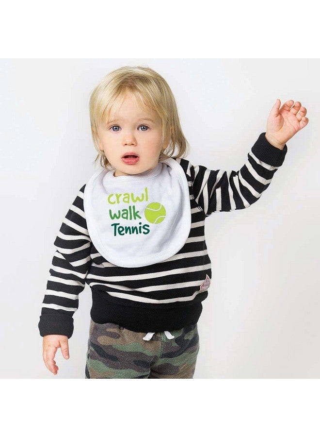 ChalkTalkSPORTS Tennis Baby & Infant Bib ; Crawl Walk Tennis ; Soft Microfiber Bib - Image 3