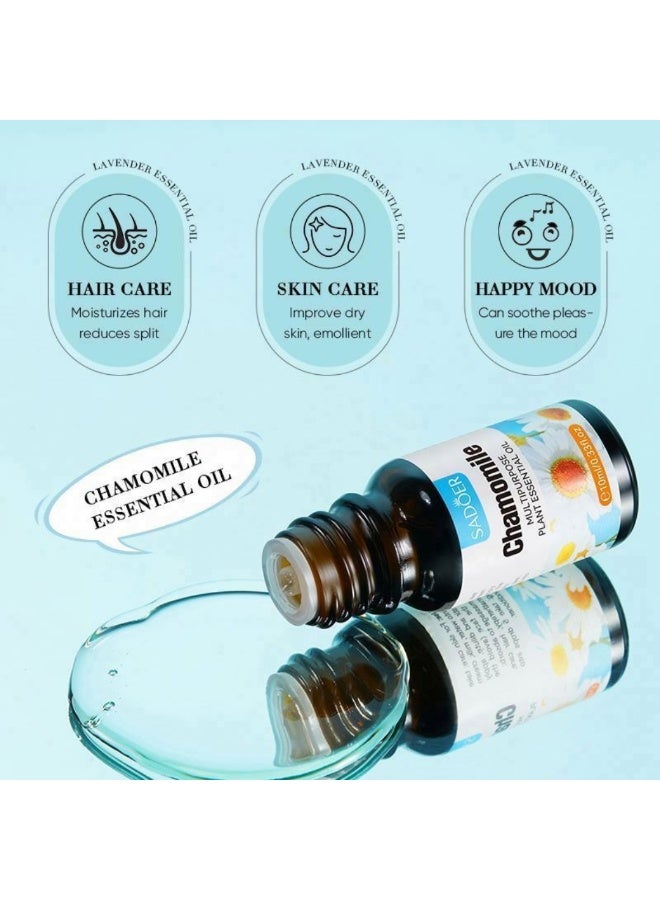 SADOER Chamomile Multipurpose Plant Essential Oil 10ml Multipurpose Plant Essential Oil Skincare Haircare & Aromatherapy 100% Natural Cold Pressing Hair & Skin Oils - Image 3
