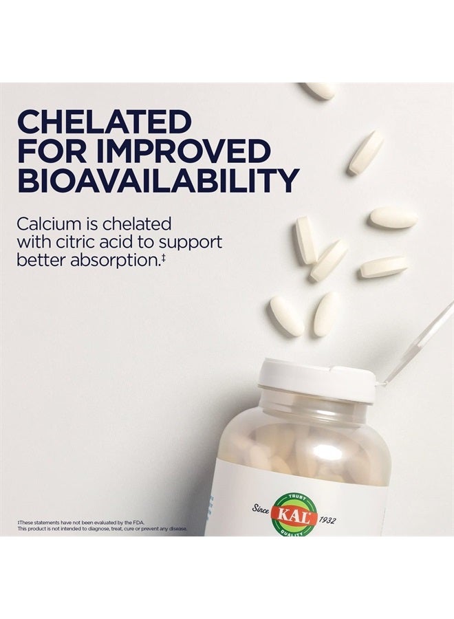 KAL Calcium Citrate 1000mg, High Potency Calcium Supplement for Bone Health, Strong Teeth, Nerve, Muscle and Heart Health Support, Gluten Free, 60 Day Money Back Guarantee, 30 Servings, 90 Tablets - Image 5