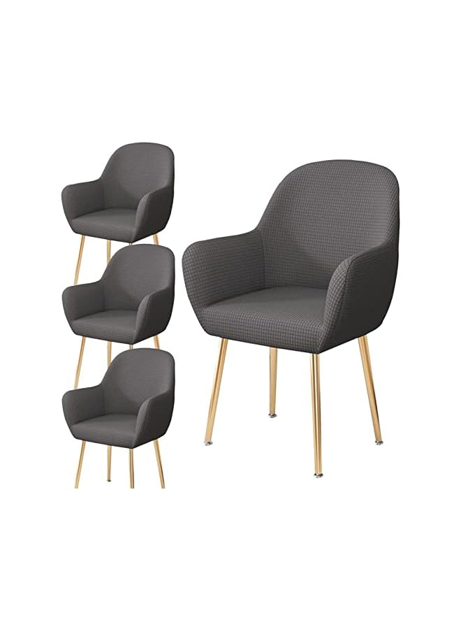 Green Tiger Kitchen Dining Room Curved Back Chair Covers Slipcovers With Arms, Kitchen Office Chair Slipcover Dining Chair Protector Covers for Bar Home,C,4pcs - Image 2
