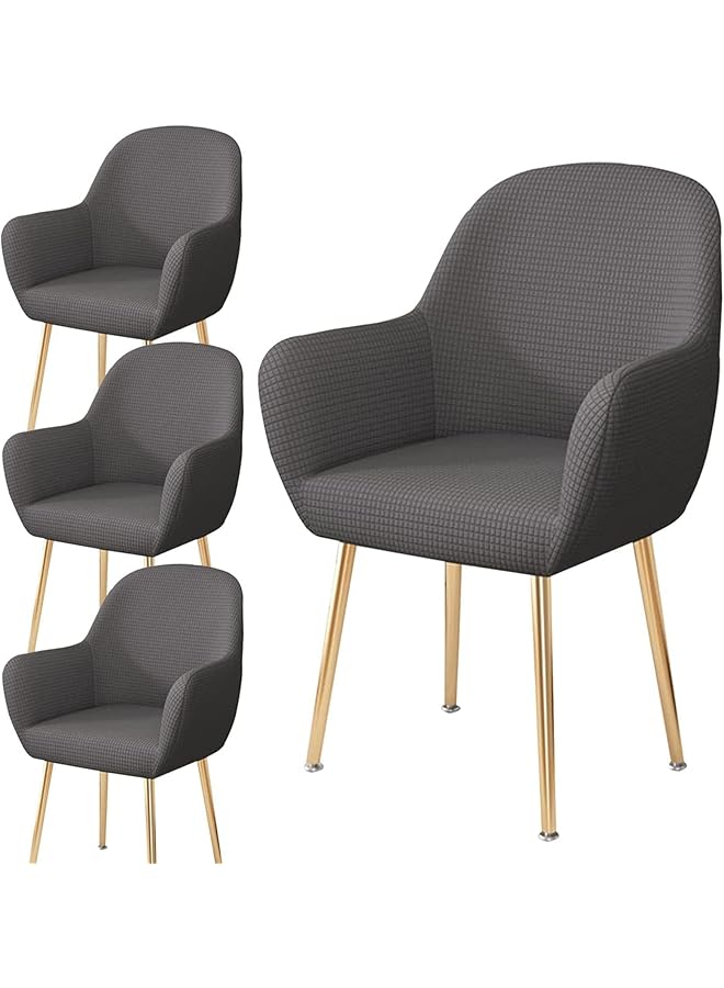 Green Tiger Kitchen Dining Room Curved Back Chair Covers Slipcovers With Arms, Kitchen Office Chair Slipcover Dining Chair Protector Covers for Bar Home,C,4pcs - Image 1