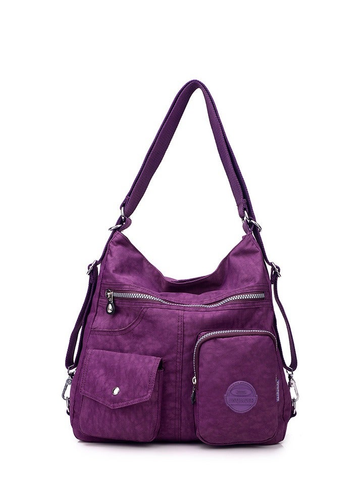 Multipurpose Hobo Purse for Women with Antitheft RFID, Waterproof Nylon Crossbody Bag Shoulder Handbag, Convertible Backpack  - Image 1