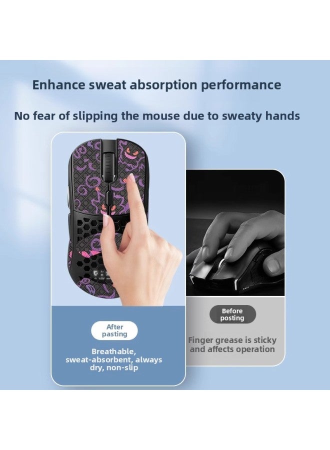 Suitable For Incot TWO PRO Mouse Anti-slip Sticker Two Pro Sweat Absorbing Side Skirt Sticker Ice Edition Foot Pad-Color:Black Printed Mouse Sticker [half Package, Free Cleaning Cotton]  - Image 4