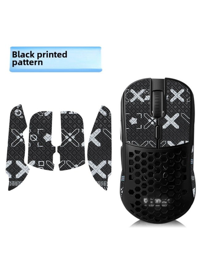 Suitable For Incot TWO PRO Mouse Anti-slip Sticker Two Pro Sweat Absorbing Side Skirt Sticker Ice Edition Foot Pad-Color:Black Printed Mouse Sticker [half Package, Free Cleaning Cotton]  - Image 1