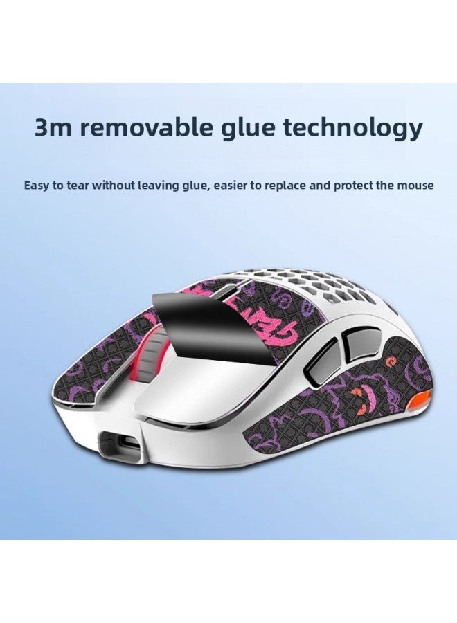 Suitable For Incot TWO PRO Mouse Anti-slip Sticker Two Pro Sweat Absorbing Side Skirt Sticker Ice Edition Foot Pad-Color:Black Printed Mouse Sticker [half Package, Free Cleaning Cotton]  - Image 5