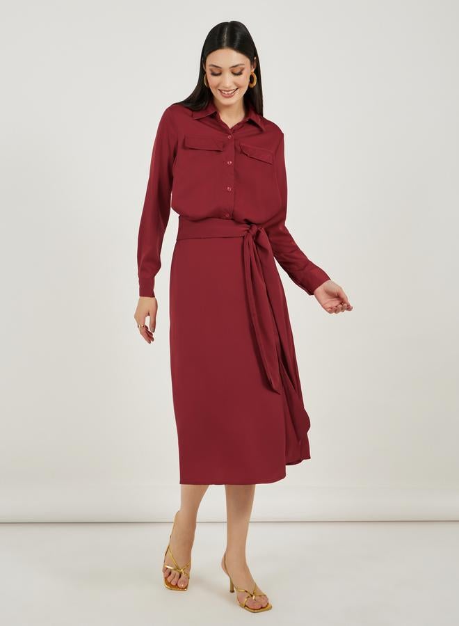 Styli Belted Midi Dress  - Image 2