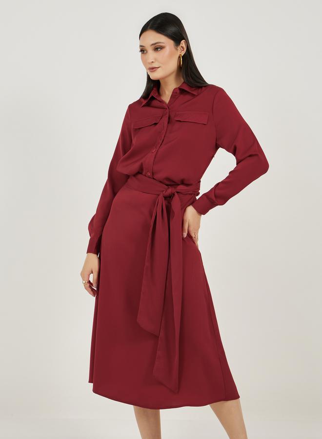 Styli Belted Midi Dress  - Image 3
