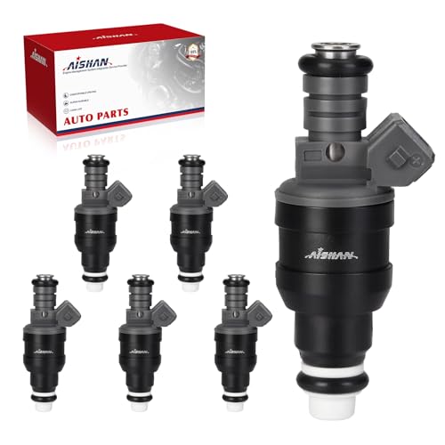 AISHAN 6PCS Fuel Injectors 4 Holes Compatible with Ford F150 E150 E250 1997 1998 Expedition 19992002 Windstar 19961997 V6 V8 38L 42L 46L Replace 82211132 F65E9F593A4A - Image 1