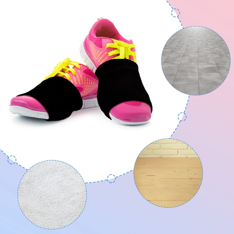 Boyiee 6 Pairs Line Shoe Sock over Sneakers Shoe Covers on Smooth Floors Sliders Ballet Dancers Turning Socks - Image 5