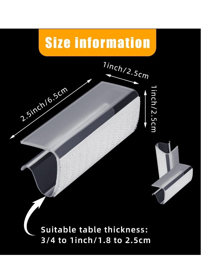 Generic - 24 Pack Clear Table Skirt Clips, Strong Tablecloth Clamps, Perfect for Securing Table Covers at Weddings, Banquets, Parties, Picnics & Outdoor Events, Multipurpose Table Edge Fasteners - Image 1