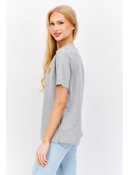 WHISTLES Women Crew Neck Short Sleeve Heather T-Shirt, Grey  - Image 3