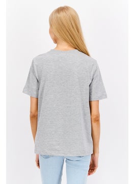 WHISTLES Women Crew Neck Short Sleeve Heather T-Shirt, Grey  - Image 2