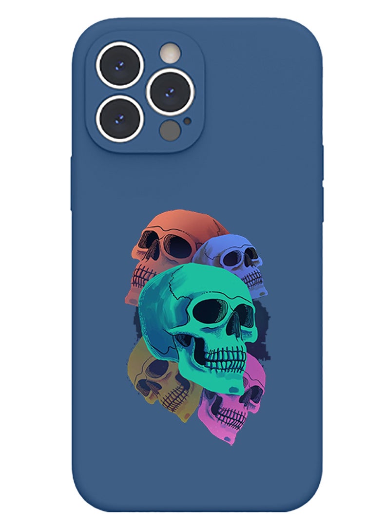 Theodor Protective Slim Fit Case Liquid Silicone Cover with Full Body Protection Anti-Scratch Shockproof Case For iPhone 13 Pro Blue  - Control copy - Image 1