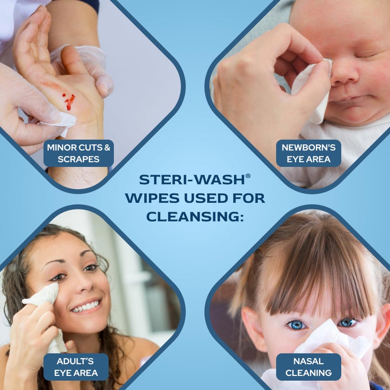 STERI - WASH Steri-Wash® Aftercare Piercing Wipes 100 Count - Sterile Saline Solution for Gentle and Convenient Piercing Cleansing for Nose, Ear, Belly, Lips - Cleanses, Sanitizes and Soothes Skin Irritations - Image 4