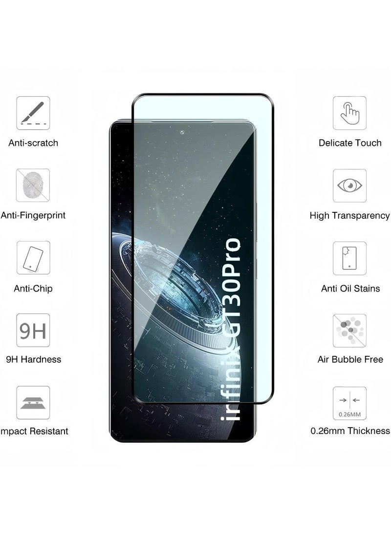 2PCS Screen Protector Tempered Glass for Infinix GT30 Pro, Scratch Resistant, Anti-Fingerprint, Bubble Free