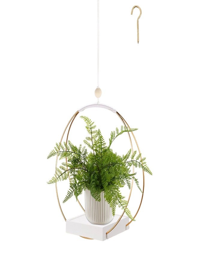 hismocal Hanging Planters for Indoor Plants, Plant Hanger with Sturdy Wood Base,Modern Boho Macrame Plant Hanger,Wall Ceiling Window Stands(Plants/Pots Not Included) - Image 1