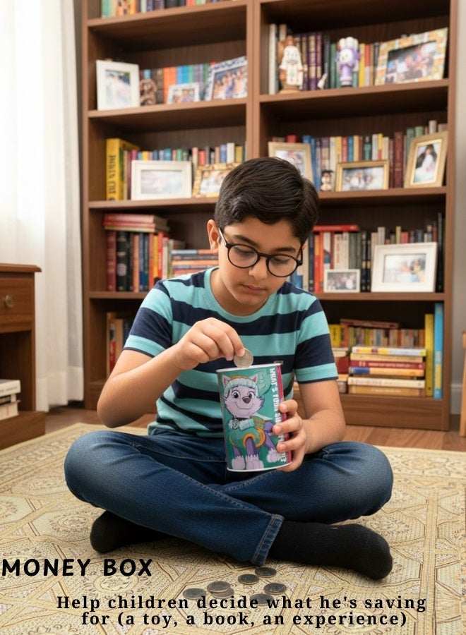 ستور حصالة نقود معدنية من ستور، مستوحاة من قوى باو باترول جيرلز الخارقة - Image 2