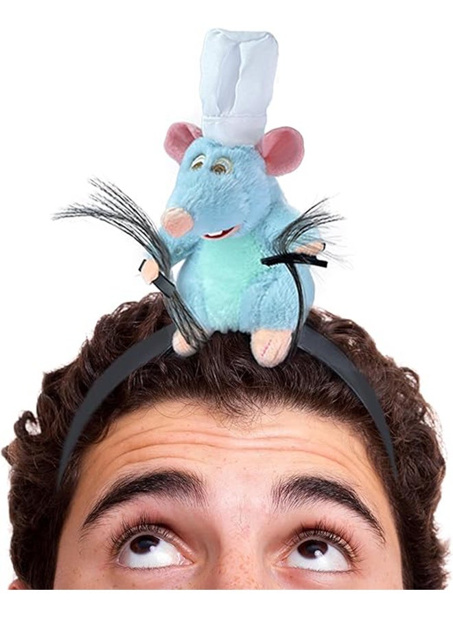 Rat Headband Clip Grabs Hair, Funny Mouse Headband, Cartoon Animal Plush Hairpin Headwear Accessories - Image 1
