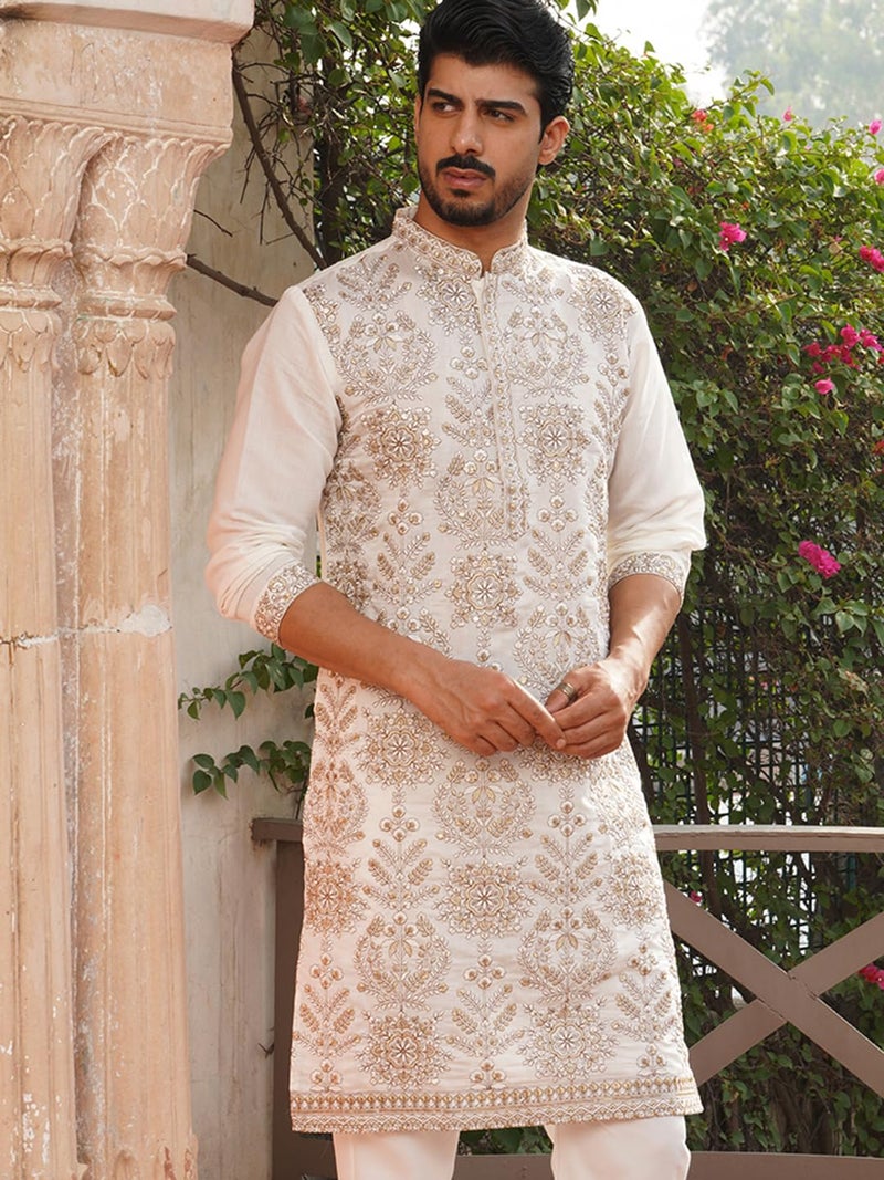 jompers قميص جومبرز المطرز من مزيج الحرير للرجال - Image 5